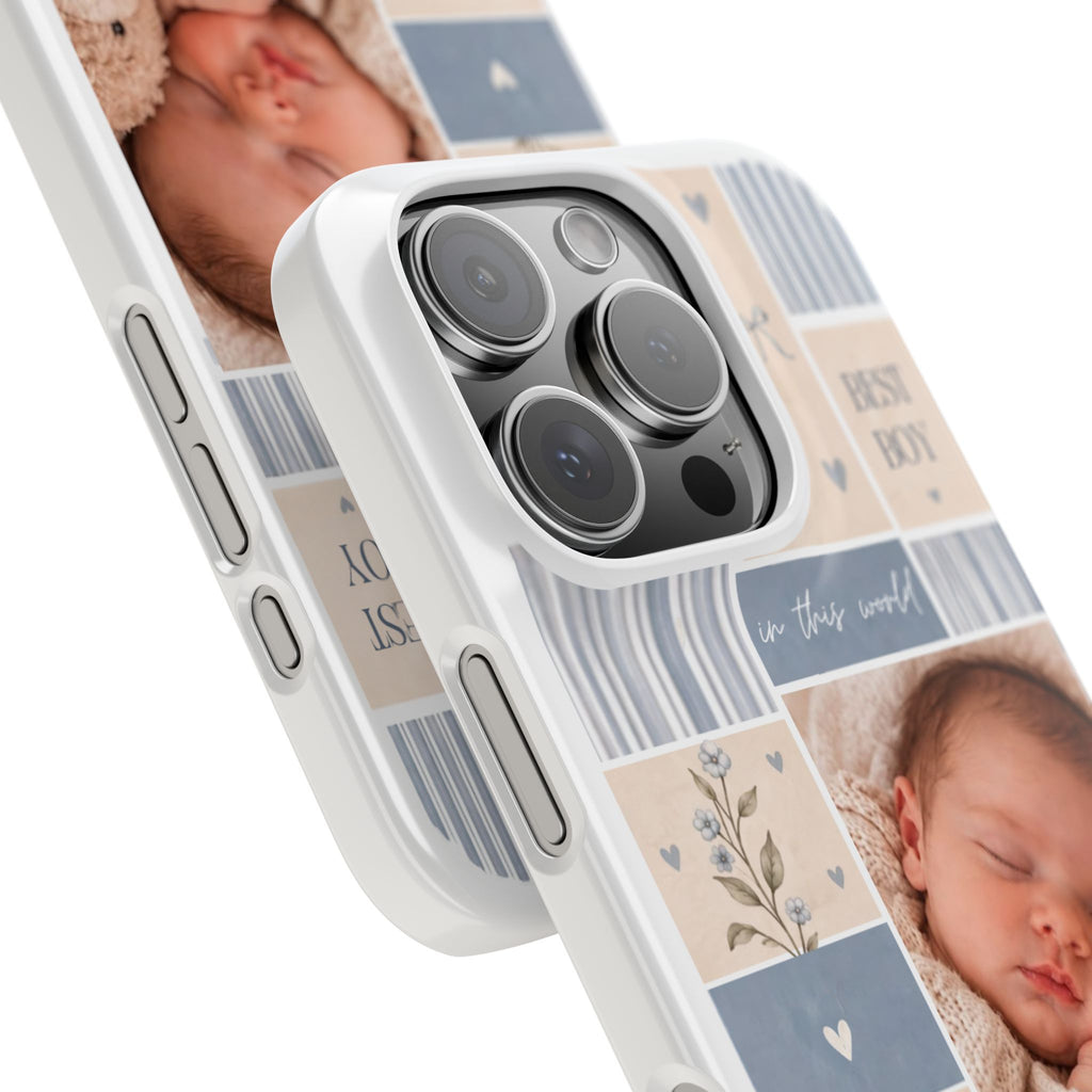 Personalized Baby Photo Slim Case – Baby Blue