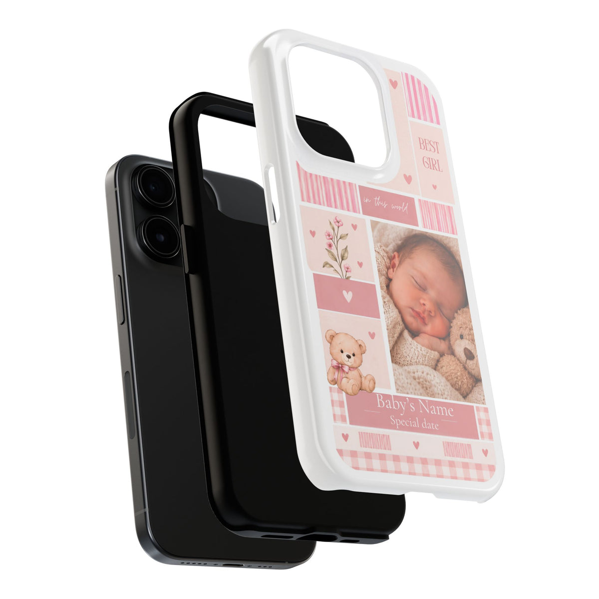 Personalized Baby Photo Phone Case – Baby Pink
