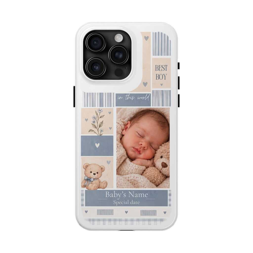 Personalized Baby Photo Phone Case – Baby Blue